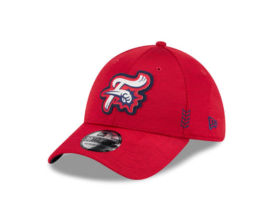 New Era 39Thirty Reading Fightin Phils Stretch Fit Clubhouse Edition Fitted Red F-Fist Hat