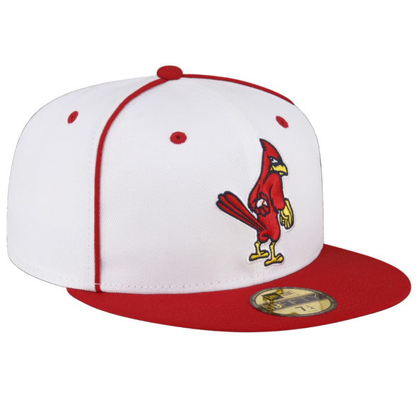Memphis Redbirds New Era 59Fifty Fitted Authentic Collection All White Dirty Bird Alternate Cap