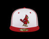2024 Memphis Redbirds New Era 59Fifty Fitted Authentic On-Field All White Dirty Bird Alternate Cap