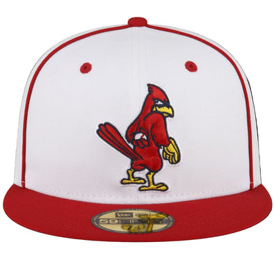 Memphis Redbirds New Era 59Fifty Fitted Authentic Collection All White Dirty Bird Alternate Cap