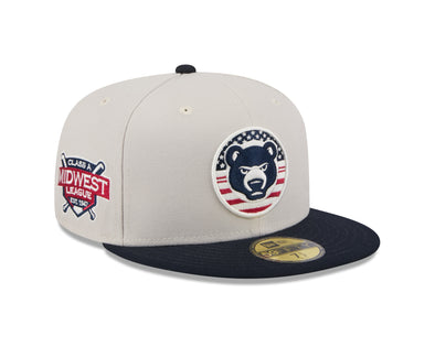 New Era 59Fifty South Bend Cubs On Field Cap July 4th Cap
