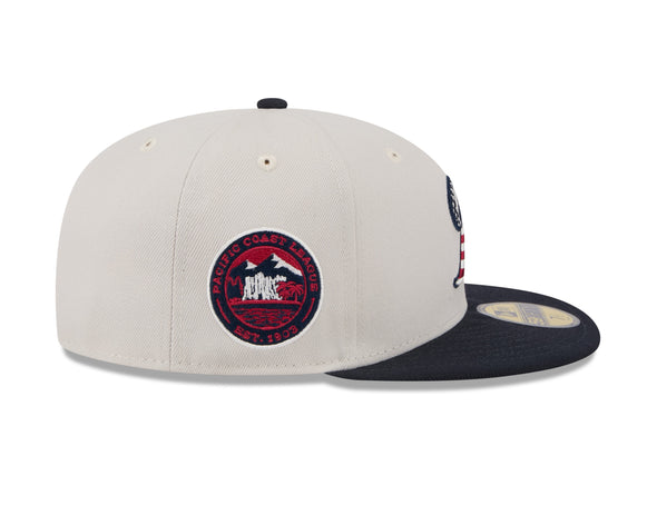 Tacoma Rainiers New Era 59Fifty Stone 2024 Stars & Stripes Cap