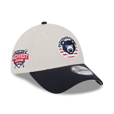 South Bend Cubs New Era 39Thirty Replica July 4th Stretch Fit Cap