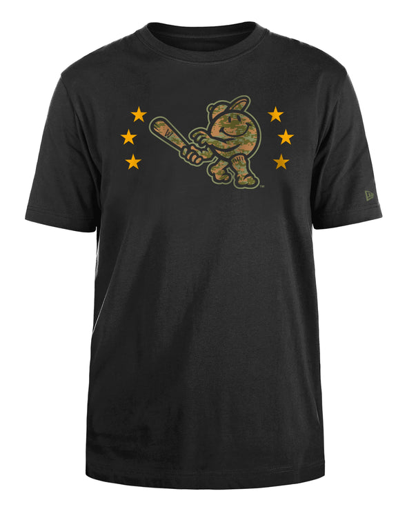 Worcester Red Sox Black 2024 Armed Forces Smiley Tee