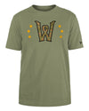 New Era 2024 Green Heart W Armed Forces Tee