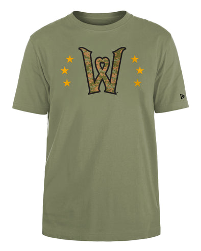 Worcester Red Sox Military Green Heart W Tee
