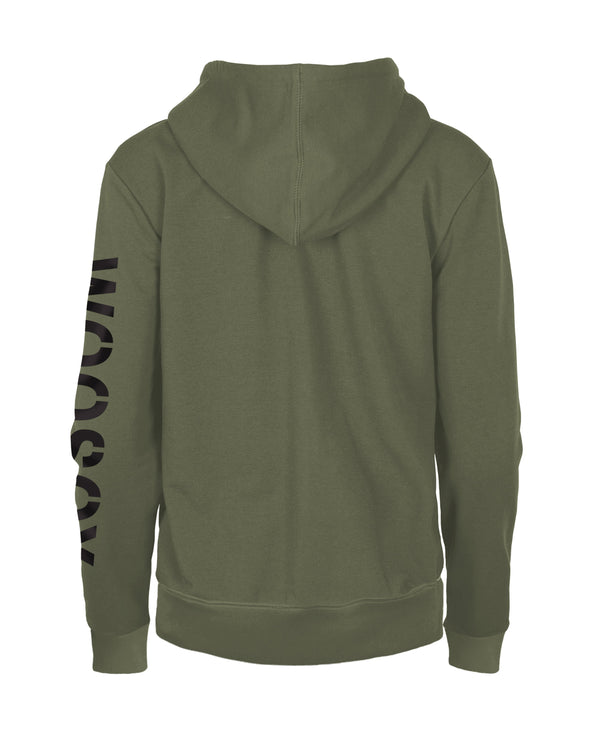 New Era Green 2024 Armed Forces Fleece FZ Hood