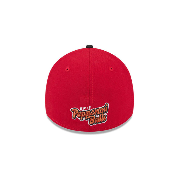 Erie SeaWolves NEC Pepperoni Balls Red 39THIRTY Cap