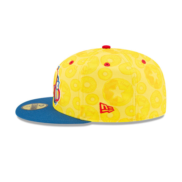 Round Rock Express New Era Donuts Custom Famous Yellow Batter Donuts 5950