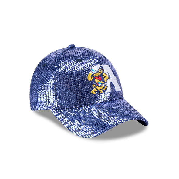 Amarillo Sod Poodles New Era Women's Royal Sequin Lean A 9FORTY Cap