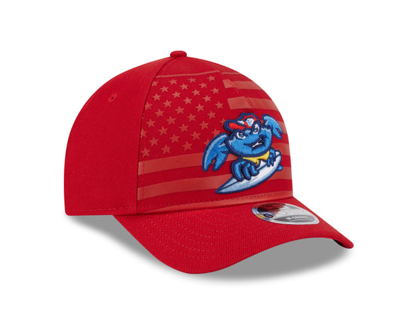 Jersey Shore BlueClaws New Era 9FOURTY Flag Red Adjustable Cap