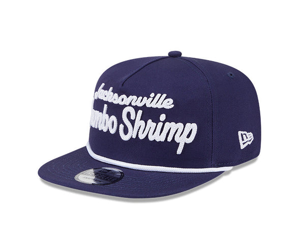 Jacksonville Jumbo Shrimp New Era Team Text Golfer Snapback