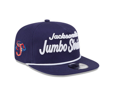 Jacksonville Jumbo Shrimp New Era Team Text Golfer Snapback