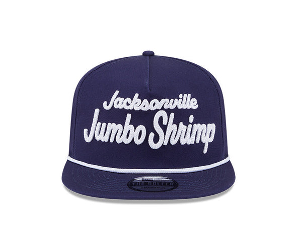 Jacksonville Jumbo Shrimp New Era Team Text Golfer Snapback