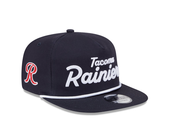 Tacoma Rainiers New Era Navy Golfer Team Text Snapback