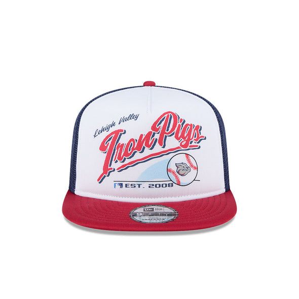 Lehigh Valley IronPigs 950 Retro Script Foam Trucker Cap