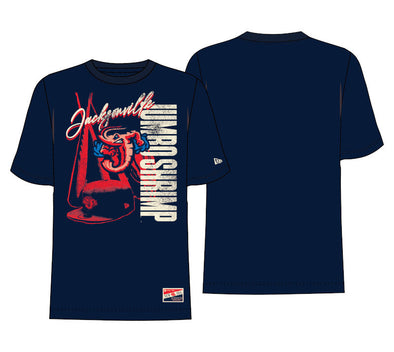 Jacksonville Jumbo Shrimp New Era Navy Home Hat Tee