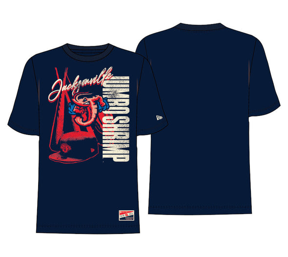 Jacksonville Jumbo Shrimp New Era Navy Home Hat Tee