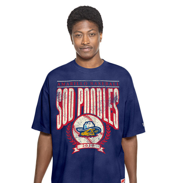 Amarillo Sod Poodles New Era Royal Baseball Throwback Game Tee