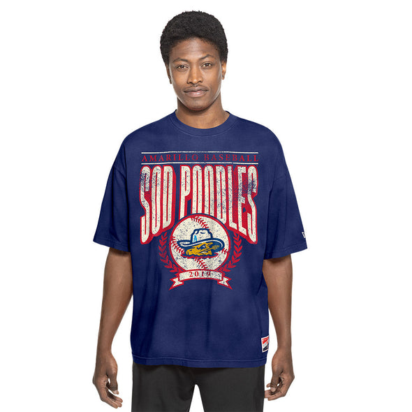 Amarillo Sod Poodles New Era Royal Baseball Throwback Game Tee