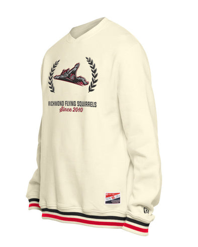 Richmond Flying Squirrels New Era Cream Crewneck