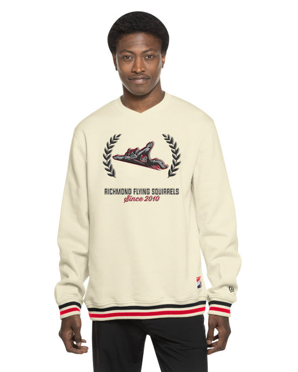 Richmond Flying Squirrels New Era Cream Crewneck