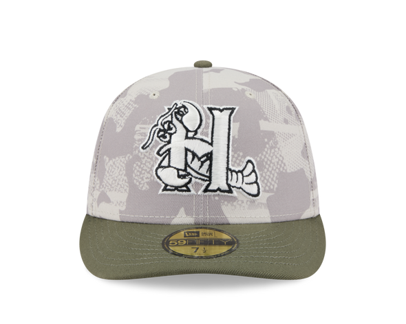 Hickory Crawdads 2025 New Era Armed Forces 59Fifty Fitted Cap