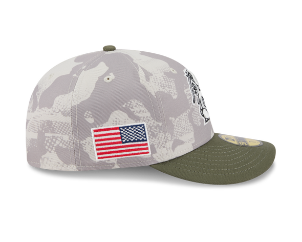 Hickory Crawdads 2025 New Era Armed Forces 59Fifty Fitted Cap