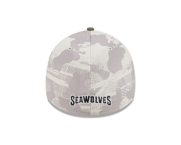 Erie SeaWolves NEC 2025 Armed Forces 39THIRTY Stretch-Fit Cap