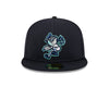 The Asheville Tourists Batting Practice New Era Full Body Moon Fitted Cap