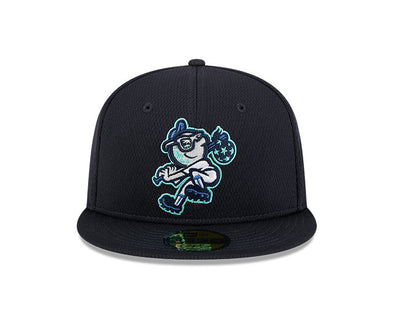 The Asheville Tourists Batting Practice New Era Full Body Moon Fitted Cap