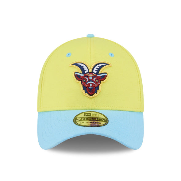 South Bend Cubs New Era 39Thirty Stretch Fit 2025 Cabritos Maldichos Cap