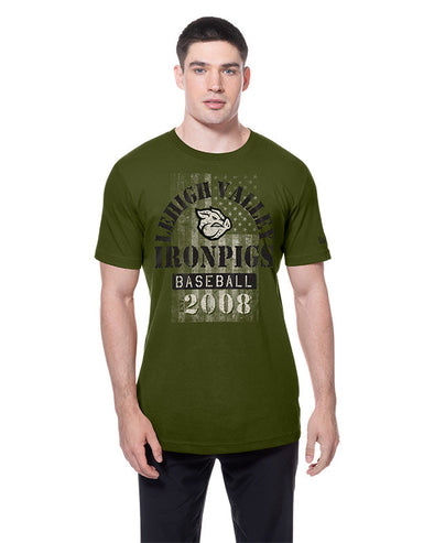Lehigh Valley IronPigs Armed Forces Day Green Tee