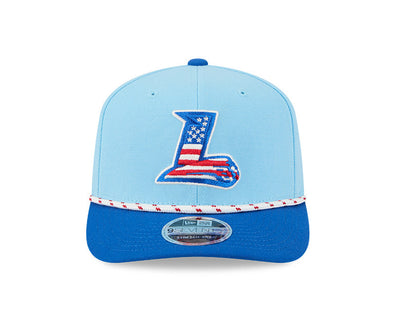 Lynchburg Hillcats 2025 New Era July 4th 9SEVENTY Stretch Snap Cap