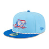 West Michigan Whitecaps New Era 2025 Stars and Stripes July 4th Fitted 59FIFTY Cap
