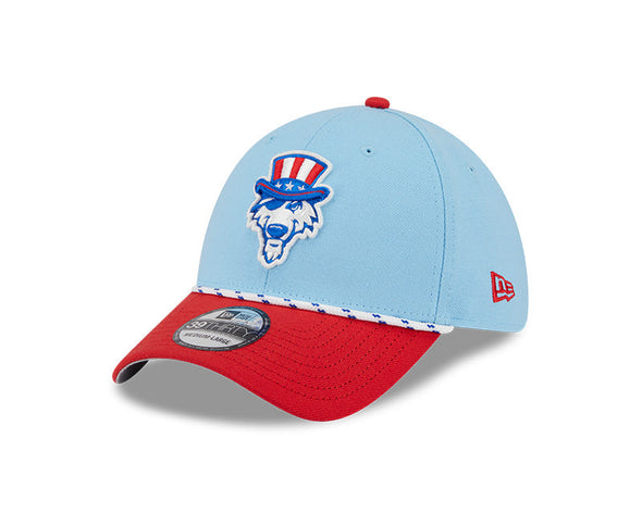 Erie SeaWolves NEC 4th of July 2025 39THIRTY Stretch-Fit Cap
