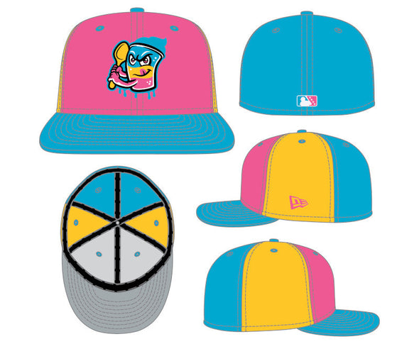 Jacksonville Jumbo Shrimp New Era Honey Drippers Theme Night 59Fifty PREORDER