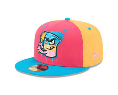 Jacksonville Jumbo Shrimp New Era Honey Drippers Theme Night 59Fifty