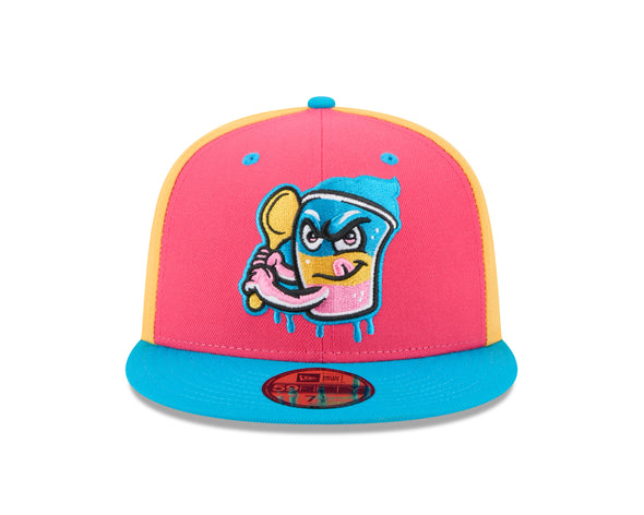 Jacksonville Jumbo Shrimp New Era Honey Drippers Theme Night 59Fifty