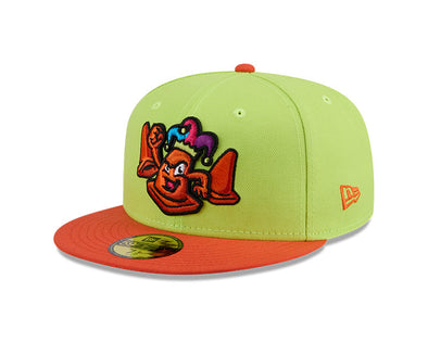Las Vegas Cone Jesters New Era Theme Night Collection On-Field Yellow/Orange 59FIFTY Fitted Hat