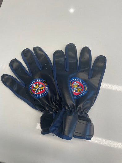 Amarillo Sod Poodles Black and Royal Crest Batting Gloves
