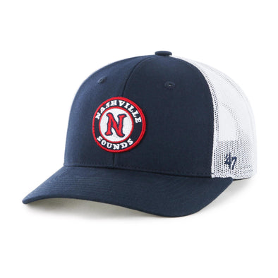 Nashville Sounds '47 Brand Youth Navy Pop Up Trucker Hat