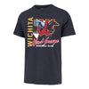 Wichita Wind Surge '47 Adult Navy Side Arm Franklin Tee