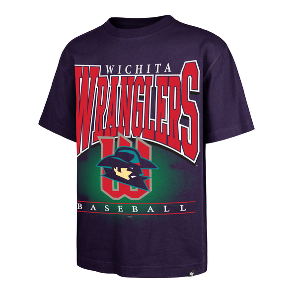 Wichita Wind Surge '47 Adult Wichita Wranglers Purple Hot Corner Foundation Tee