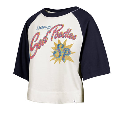 Amarillo Sod Poodles '47 Women's Flare Raglan Crop Tee