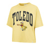 Toledo Mud Hens Shale Montauk Ladies Crop T