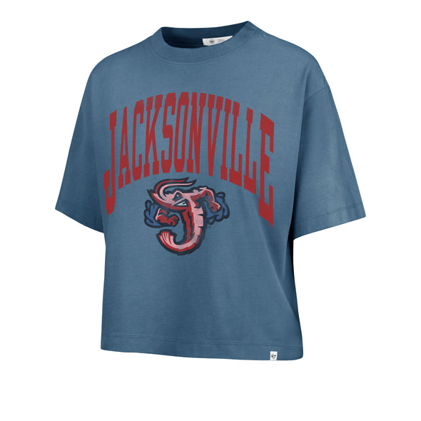 Jacksonville Jumbo Shrimp '47 Ladies Shale Montauk Crop Tee