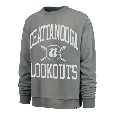 Chattanooga Lookouts Dusted Dark Gray Wave Rider Crewneck