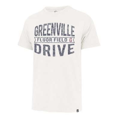 Greenville Drive 47 Brand White Franklin Fluor Field Tee