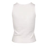 Women's White Ribbed Tank